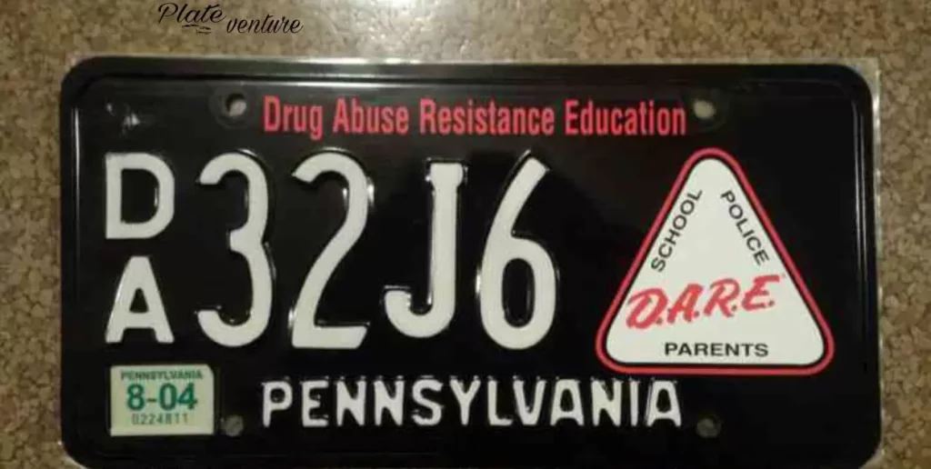 How does getting a black D.A.R.E. license plate align with a noble cause?