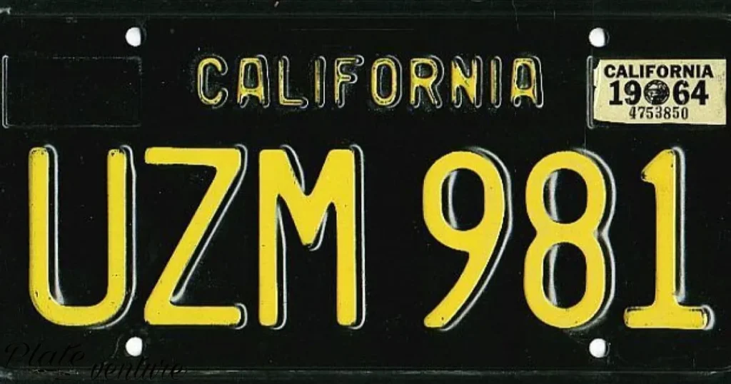 Black License Plate Styles And Designs Are Available In California