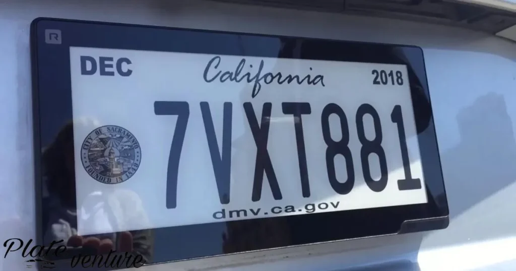 Display Black California License Plates