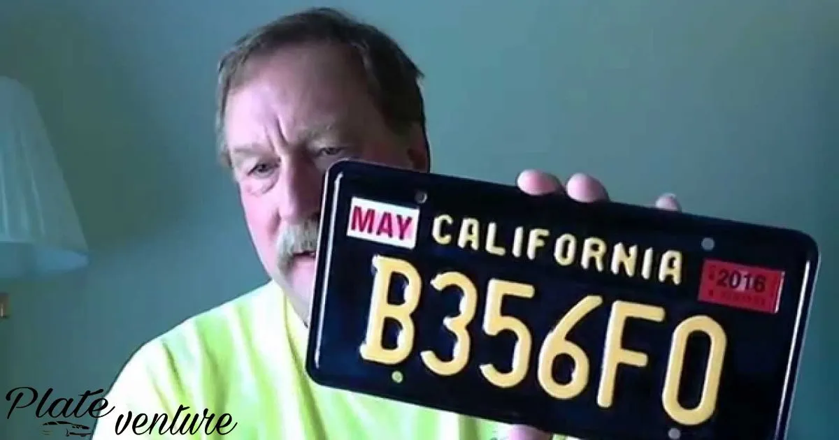 Black License Plate In California