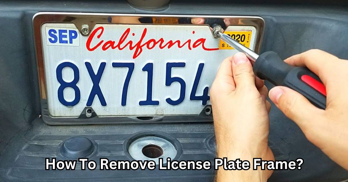 How To Remove License Plate Frame?